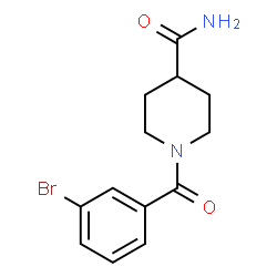 ChemSpider 2D Image | 1-(3-Bromobenzoyl)-4-piperidinecarboxamide | C13H15BrN2O2