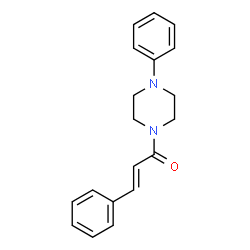 ChemSpider 2D Image | (2E)-3-Phenyl-1-(4-phenyl-1-piperazinyl)-2-propen-1-one | C19H20N2O