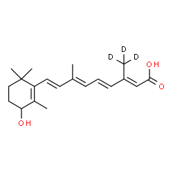 ChemSpider 2D Image | 4-Hydroxy(20,20,20-~2~H_3_)retinoic acid | C20H25D3O3