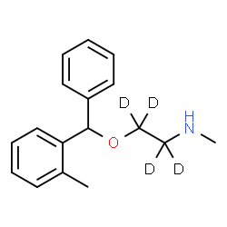 ChemSpider 2D Image | N-Methyl-2-[(2-methylphenyl)(phenyl)methoxy](~2~H_4_)ethanamine | C17H17D4NO