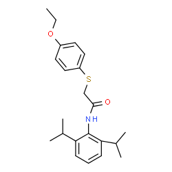 ChemSpider 2D Image | N-(2,6-Diisopropylphenyl)-2-[(4-ethoxyphenyl)sulfanyl]acetamide | C22H29NO2S
