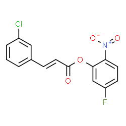 ChemSpider 2D Image | 5-Fluoro-2-nitrophenyl (2E)-3-(3-chlorophenyl)acrylate | C15H9ClFNO4