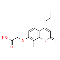 ChemSpider 2D Image | [(8-Methyl-2-oxo-4-propyl-2H-chromen-7-yl)oxy]acetic acid | C15H16O5