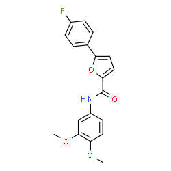 ChemSpider 2D Image | N-(3,4-Dimethoxyphenyl)-5-(4-fluorophenyl)-2-furamide | C19H16FNO4