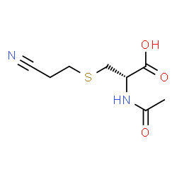 ChemSpider 2D Image | N-Acetyl-S-(2-cyanoethyl)-D-cysteine | C8H12N2O3S