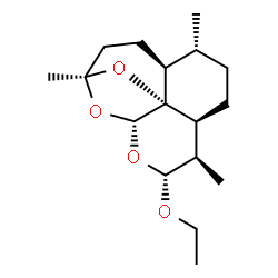 ChemSpider 2D Image | (1S,4S,5R,8S,9R,10R,12R,13R)-10-Ethoxy-1,5,9-trimethyl-11,14,15-trioxatetracyclo[10.2.1.0~4,13~.0~8,13~]pentadecane | C17H28O4
