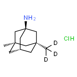 ChemSpider 2D Image | (1S,3R,5S,7S)-3-Methyl-5-(~2~H_3_)methyl-1-adamantanamine hydrochloride (1:1) | C12H19D3ClN