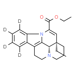 ChemSpider 2D Image | Ethyl (3alpha)-(9,10,11,12-~2~H_4_)eburnamenine-14-carboxylate | C22H22D4N2O2
