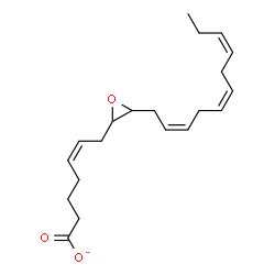 ChemSpider 2D Image | (5Z)-7-{3-[(2Z,5Z,8Z)-2,5,8-Undecatrien-1-yl]-2-oxiranyl}-5-heptenoate | C20H29O3