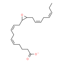 ChemSpider 2D Image | (5Z,8Z)-10-{3-[(2Z,5Z)-2,5-Octadien-1-yl]-2-oxiranyl}-5,8-decadienoate | C20H29O3