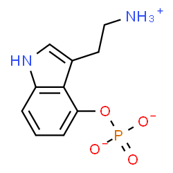 ChemSpider 2D Image | 3-(2-Ammonioethyl)-1H-indol-4-yl phosphate | C10H12N2O4P