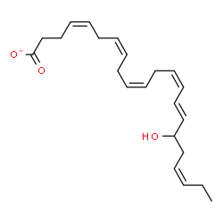 ChemSpider 2D Image | (4Z,7Z,10Z,13Z,15E,19Z)-17-Hydroxy-4,7,10,13,15,19-docosahexaenoate | C22H31O3