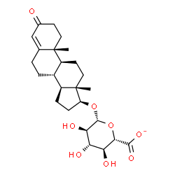 ChemSpider 2D Image | (17beta)-3-Oxoandrost-4-en-17-yl beta-D-glucopyranosiduronate | C25H35O8
