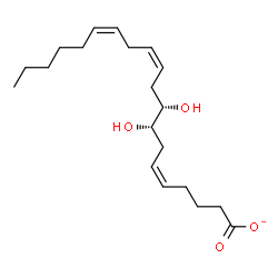 ChemSpider 2D Image | (5Z,8S,9S,11Z,14Z)-8,9-Dihydroxy-5,11,14-icosatrienoatato | C20H33O4