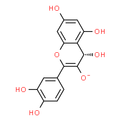 ChemSpider 2D Image | (4S)-2-(3,4-Dihydroxyphenyl)-4,5,7-trihydroxy-4H-chromen-3-olatato | C15H11O7