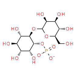 ChemSpider 2D Image | (1R,2R,3R,4R,5S,6R)-2,3,4,5-Tetrahydroxy-6-(D-mannopyranosyloxy)cyclohexyl phosphatato(2-) | C12H21O14P