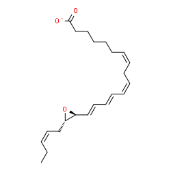 ChemSpider 2D Image | (7Z,10Z,12E,14E)-15-{(2S,3S)-3-[(2Z)-2-Penten-1-yl]-2-oxiranyl}-7,10,12,14-pentadecatetraenoatato | C22H31O3