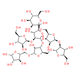 ChemSpider 2D Image | beta-D-Arabinofuranosyl-(1->2)-alpha-D-arabinofuranosyl-(1->3)-[alpha-D-mannopyranosyl-(1->5)-beta-D-arabinofuranosyl-(1->2)-alpha-D-arabinofuranosyl-(1->5)]-alpha-D-arabinofuranosyl-(1->5)-D-arabinof
uranose | C36H60O30