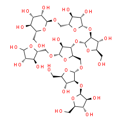 ChemSpider 2D Image | beta-D-Arabinofuranosyl-(1->2)-alpha-D-arabinofuranosyl-(1->5)-[alpha-D-mannopyranosyl-(1->5)-beta-D-arabinofuranosyl-(1->2)-alpha-D-arabinofuranosyl-(1->3)]-alpha-D-arabinofuranosyl-(1->5)-D-arabinof
uranose | C36H60O30