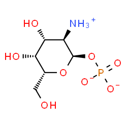 ChemSpider 2D Image | 2-Ammonio-2-deoxy-1-O-phosphonato-alpha-D-galactopyranose | C6H13NO8P