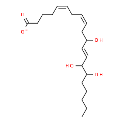 ChemSpider 2D Image | (5Z,8Z,12E)-11,14,15-Trihydroxy-5,8,12-icosatrienoate | C20H33O5