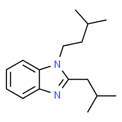 ChemSpider 2D Image | 2-Isobutyl-1-(3-methylbutyl)-1H-benzimidazole | C16H24N2