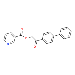 ChemSpider 2D Image | 2-(4-Biphenylyl)-2-oxoethyl nicotinate | C20H15NO3