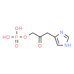 ChemSpider 2D Image | 1-(1H-Imidazol-5-yl)-3-(phosphonooxy)-2-propanone | C6H9N2O5P