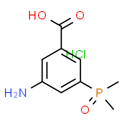 ChemSpider 2D Image | 3-Amino-5-(dimethylphosphoryl)benzoic acid hydrochloride (1:1) | C9H13ClNO3P