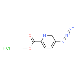 ChemSpider 2D Image | Methyl 5-azido-2-pyridinecarboxylate hydrochloride (1:1) | C7H7ClN4O2