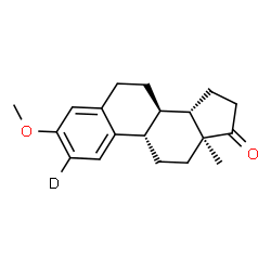 ChemSpider 2D Image | 3-Methoxy(2-~2~H)estra-1(10),2,4-trien-17-one | C19H23DO2
