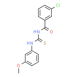 ChemSpider 2D Image | 3-Chloro-N-[(3-methoxyphenyl)carbamothioyl]benzamide | C15H13ClN2O2S