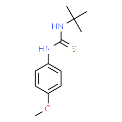 ChemSpider 2D Image | 1-(4-Methoxyphenyl)-3-(2-methyl-2-propanyl)thiourea | C12H18N2OS