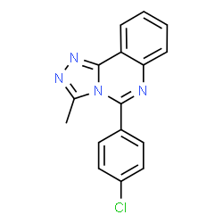 ChemSpider 2D Image | 5-(4-Chlorophenyl)-3-methyl[1,2,4]triazolo[4,3-c]quinazoline | C16H11ClN4