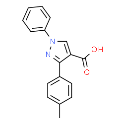 ChemSpider 2D Image | 1-Phenyl-3-p-tolyl-1H-pyrazole-4-carboxylic acid | C17H14N2O2