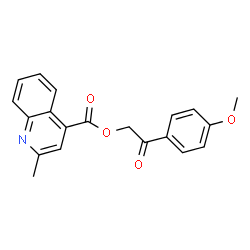 ChemSpider 2D Image | 2-(4-Methoxyphenyl)-2-oxoethyl 2-methyl-4-quinolinecarboxylate | C20H17NO4