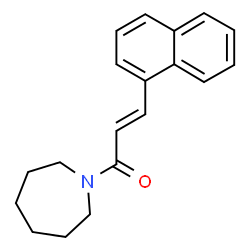 ChemSpider 2D Image | (2E)-1-(1-Azepanyl)-3-(1-naphthyl)-2-propen-1-one | C19H21NO