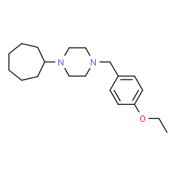 ChemSpider 2D Image | 1-Cycloheptyl-4-(4-ethoxybenzyl)piperazine | C20H32N2O