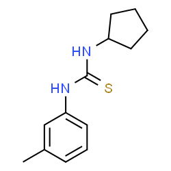 ChemSpider 2D Image | 1-Cyclopentyl-3-(3-methylphenyl)thiourea | C13H18N2S