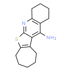 ChemSpider 2D Image | 2,3,4,7,8,9,10,11-Octahydro-1H-cyclohepta[4,5]thieno[2,3-b]quinolin-12-amine | C16H20N2S