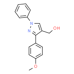 ChemSpider 2D Image | (3-(4-METHOXYPHENYL)-1-PHENYL-1H-PYRAZOL-4-YL)METHANOL | C17H16N2O2