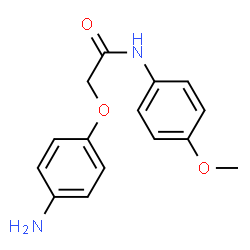 ChemSpider 2D Image | 2-(4-Aminophenoxy)-N-(4-methoxyphenyl)acetamide | C15H16N2O3