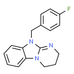 ChemSpider 2D Image | 10-(4-Fluorobenzyl)-2,3,4,10-tetrahydropyrimido[1,2-a]benzimidazole | C17H16FN3