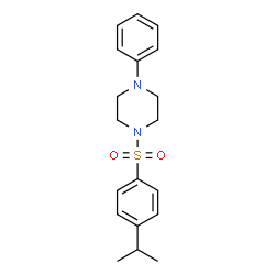 ChemSpider 2D Image | 1-[(4-Isopropylphenyl)sulfonyl]-4-phenylpiperazine | C19H24N2O2S
