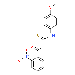 ChemSpider 2D Image | N-[(4-Methoxyphenyl)carbamothioyl]-2-nitrobenzamide | C15H13N3O4S