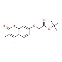 ChemSpider 2D Image | 2-Methyl-2-propanyl [(3,4-dimethyl-2-oxo-2H-chromen-7-yl)oxy]acetate | C17H20O5