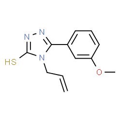ChemSpider 2D Image | 5-(3-methoxyphenyl)-4-(prop-2-en-1-yl)-4H-1,2,4-triazole-3-thiol | C12H13N3OS