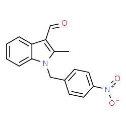 ChemSpider 2D Image | 2-Methyl-1-(4-nitrobenzyl)-1H-indole-3-carbaldehyde | C17H14N2O3