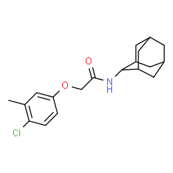 ChemSpider 2D Image | N-(Adamantan-2-yl)-2-(4-chloro-3-methylphenoxy)acetamide | C19H24ClNO2