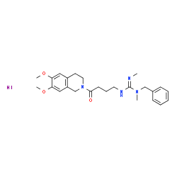 ChemSpider 2D Image | 1-Benzyl-3-[4-(6,7-dimethoxy-3,4-dihydro-2(1H)-isoquinolinyl)-4-oxobutyl]-1,2-dimethylguanidine hydroiodide (1:1) | C25H35IN4O3